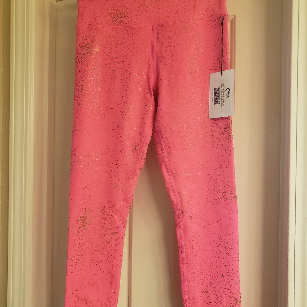 Zyia Hot Pink Stay Gold Light n Tight sz 6-8